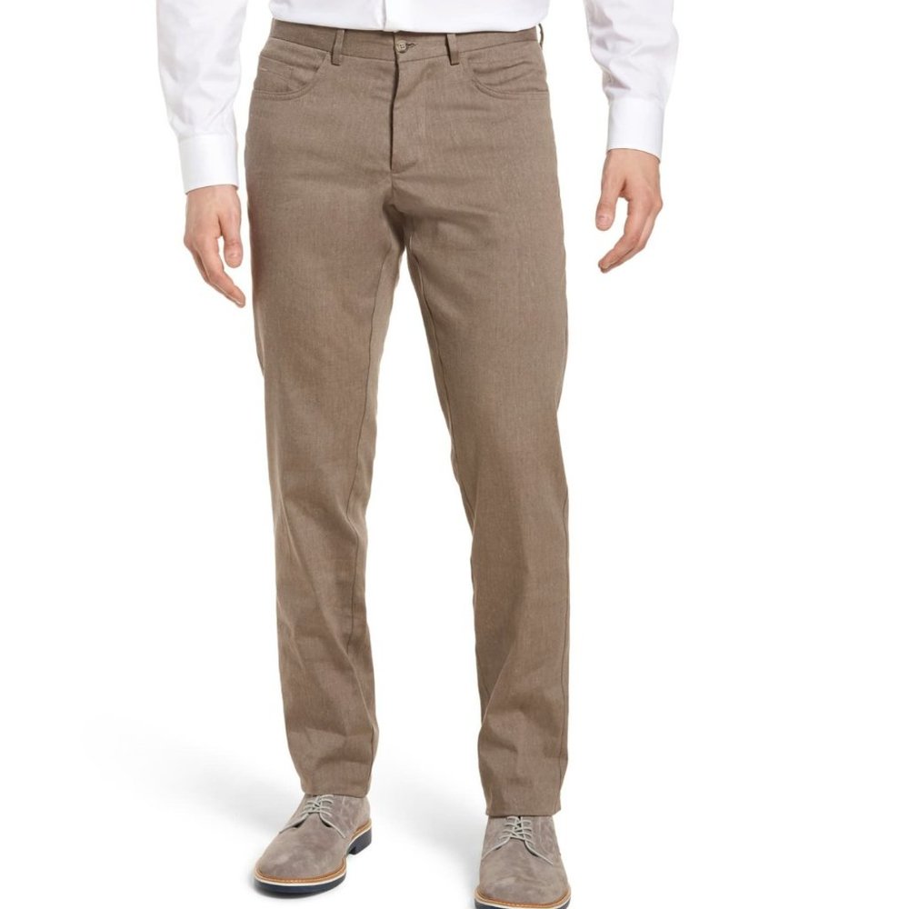 Monte Rosso Stretch Linen & Cotton Trousers